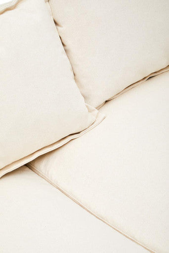 Orsina Avignon 3-seater textured cream fabric sofa showing plush cushions and modern design for comfortable seating.