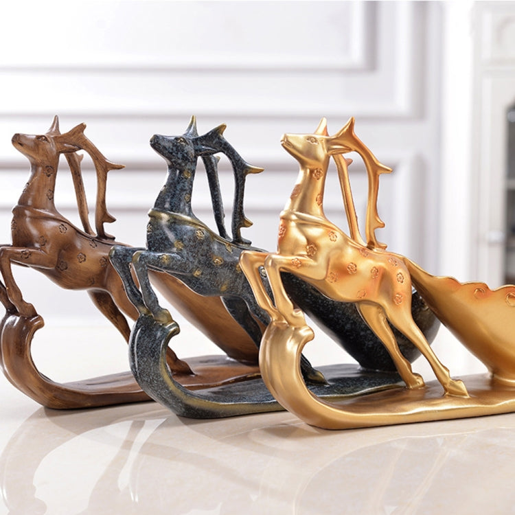 Mira Sales creative Sika deer-shaped wine shelf drain rack holding a wine bottle, decorative home and garden ornament.