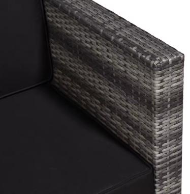 Outsunny 3 Pieces Rattan Bistro Set, Wicker Garden Furniture Set with Glass Top Coffee Table and Chairs