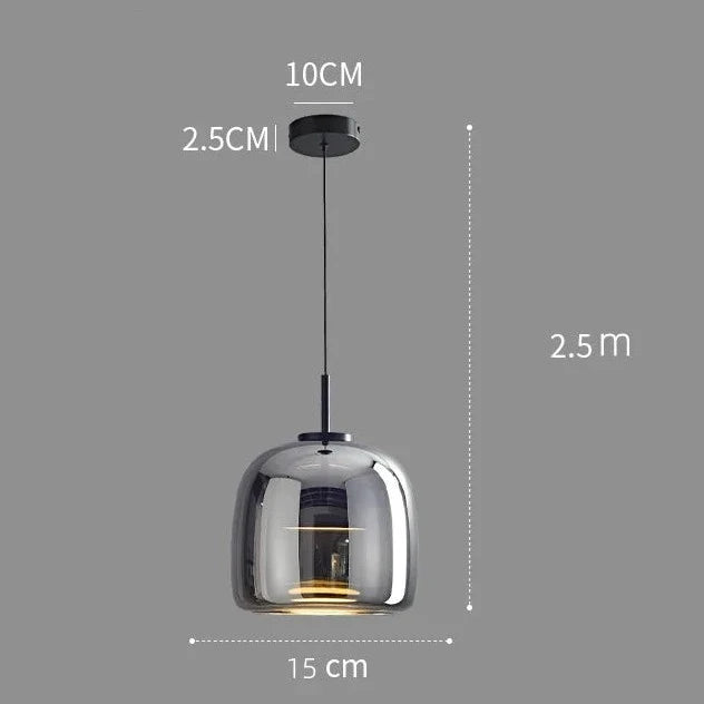Black and gold pendant lamp with LED warm light, adjustable height, modern design by Light My House.
