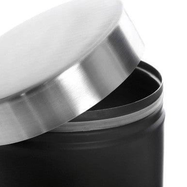 Black Enamel Tea, Coffee & Sugar Canister Set | 3 Piece Kitchen Storage Collection