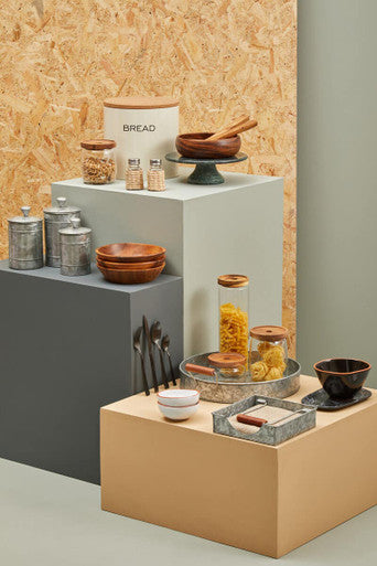 Easton 5 Piece Cream Kitchen Storage Set | Bread Bin, Biscuit Tin & Tea, Coffee & Sugar Canisters