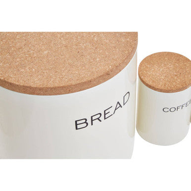 Easton 5 Piece Cream Kitchen Storage Set | Bread Bin, Biscuit Tin & Tea, Coffee & Sugar Canisters