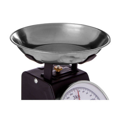 Olivier 3kg Matt Black Retro Kitchen Scale | Analogue Mechanical Baking Scale