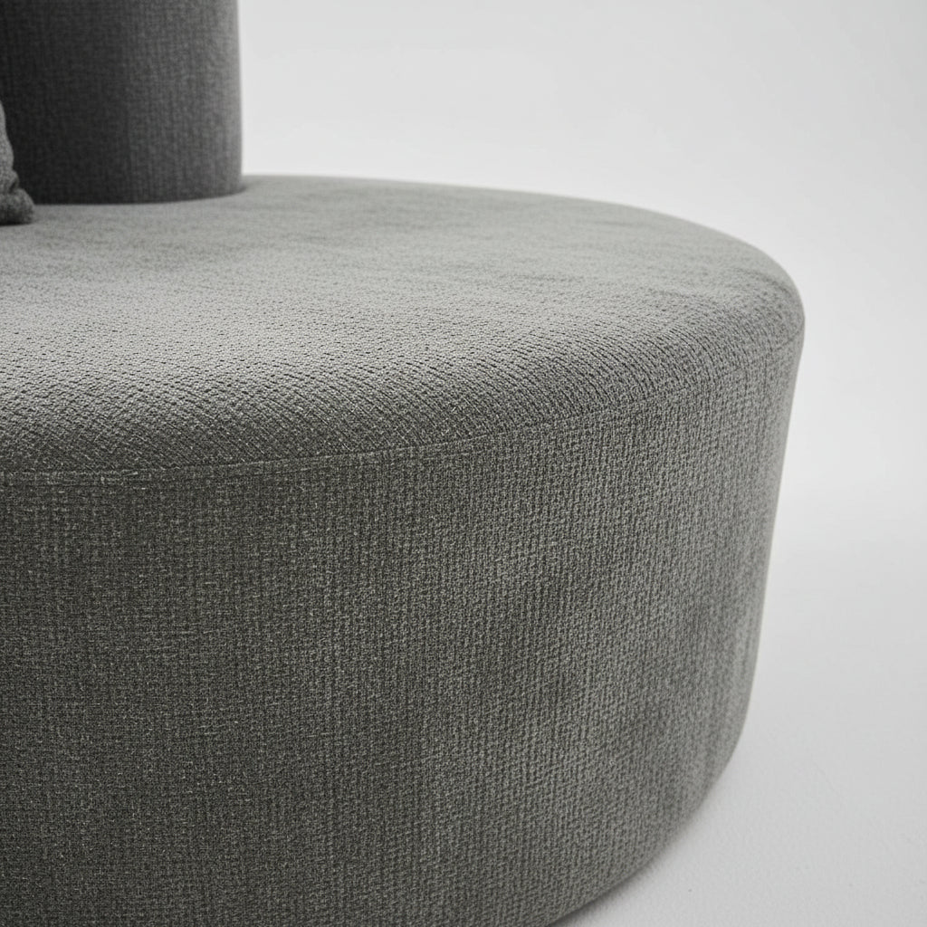 Cirrus Curve Modular Sofa, Sculptural Curved Sectional Couch for Modern Living Room, Contemporary Bouclé Style Lounge Furniture
