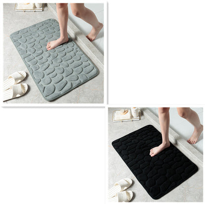 Pebble Stone Bathroom Mat | Soft Memory Foam Anti-Slip Bath Mat