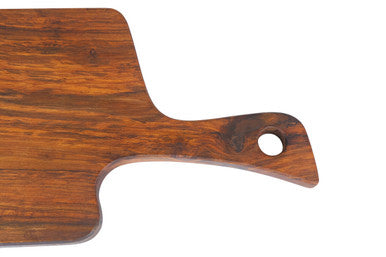 Orsina Rosi Organic Tropical Rosewood serving or cutting board with natural finish, showcasing its unique organic shape and wood grain.