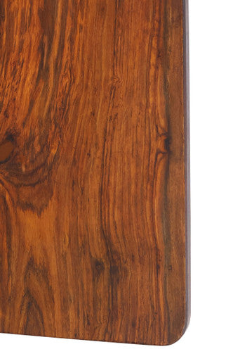 Orsina Rosi organic shaped tropical rosewood serving board with natural finish, ideal for cutting or serving food.