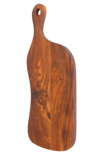 Orsina Rosi Tropical Rosewood serving or cutting board with organic shape and natural finish, ideal for serving cheese or slicing food.