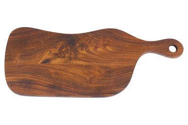 Orsina Rosi Tropical Rosewood serving or cutting board in organic shape with natural finish, ideal for serving or food prep.