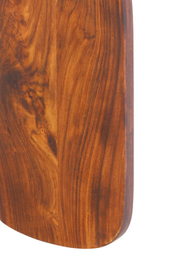 Organic-shaped Rosi Tropical Rosewood serving board by Orsina, natural finish, ideal for serving or cutting food.