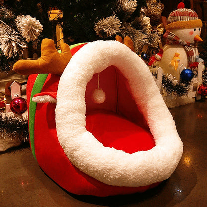 Enclosed Cat Bed for Cats & Small Dogs