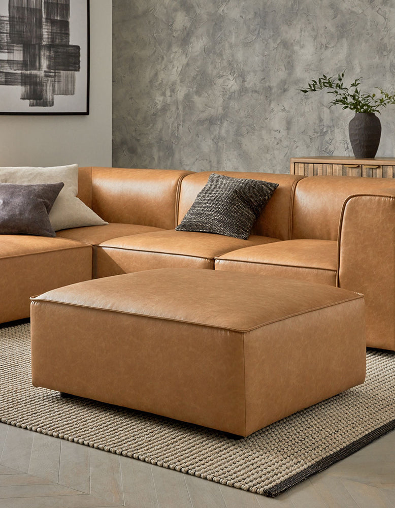 Van Dyke Modular Sofa three-seater corner sofa by DC Concept, showing plush fabric upholstery and modern design in a living room setting.