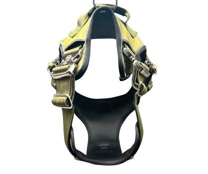 Dog collar from BTactical's No Pull Ultimate BTactical™ Harness in khaki green, featuring a durable, adjustable design for comfort and control.