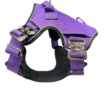 Lavender purple BTactical No Pull Ultimate dog harness with adjustable straps and padded handle for comfort and control.