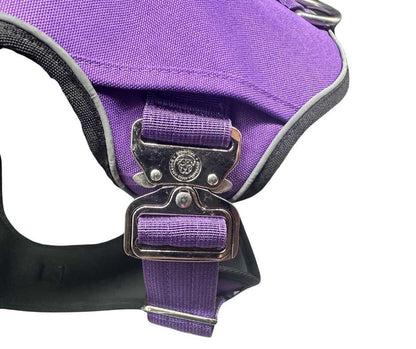 Lavender purple BTactical No Pull Ultimate dog harness with adjustable straps and sturdy buckles, designed for comfortable control.