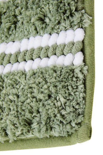 Large sage green bath mat from Orsina with soft, plush texture, designed for bathroom comfort and style.