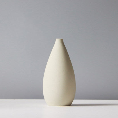 Small Morandi-style ceramic vase by Michan Direct, perfect for living room or bedroom decor with desktop flower arrangements.