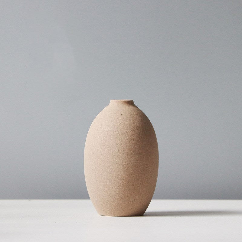 Small Michan Direct ceramic Morandi-style decoration vase for living room, bedroom, or desktop floral decor.