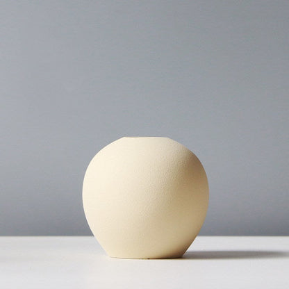 Small Morandi ceramic vase by Michan Direct for living room or bedroom decor, perfect for desktop flowers or Nordic style decoration.