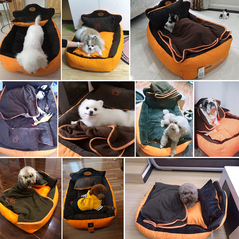 Cozy Pet Bed & Nest for Dogs & Cats | Soft Washable Pet Sleeping Bed