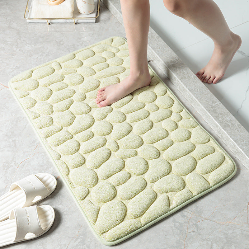 Pebble Stone Bathroom Mat | Soft Memory Foam Anti-Slip Bath Mat