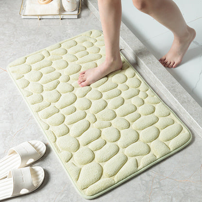 Pebble Stone Bathroom Mat | Soft Memory Foam Anti-Slip Bath Mat