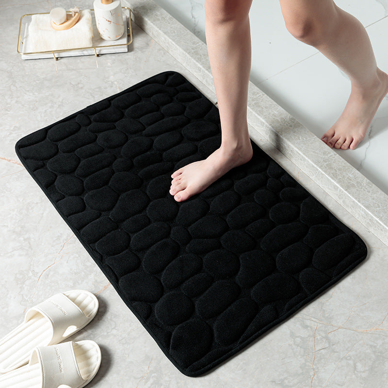 Pebble Stone Bathroom Mat | Soft Memory Foam Anti-Slip Bath Mat