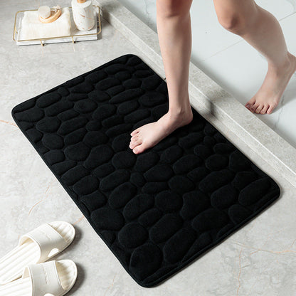 Pebble Stone Bathroom Mat | Soft Memory Foam Anti-Slip Bath Mat