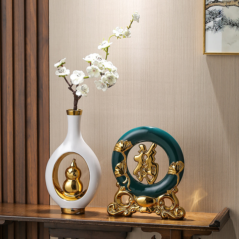 Decorative creative vases for living room by Michan Direct, featuring colorful ceramic designs for home decor.