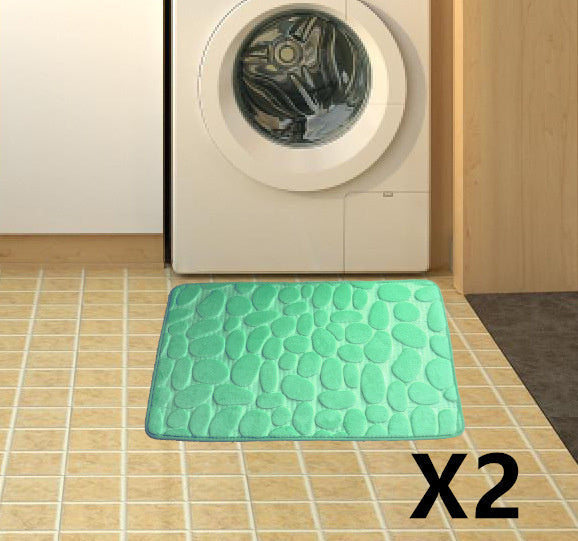 Pebble Stone Bathroom Mat | Soft Memory Foam Anti-Slip Bath Mat