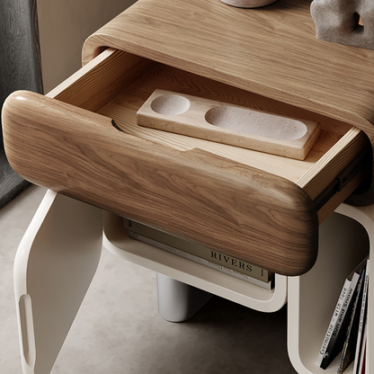 Violeta Modern Bedside Table by DC Concept with sleek solid wood finish, suitable for contemporary bedroom spaces.