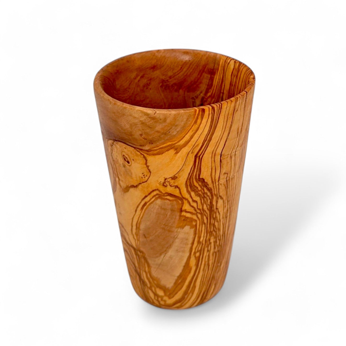 Luxury Solid Olive Wood Utensil Holder | Rustic Kitchen Utensil Crock