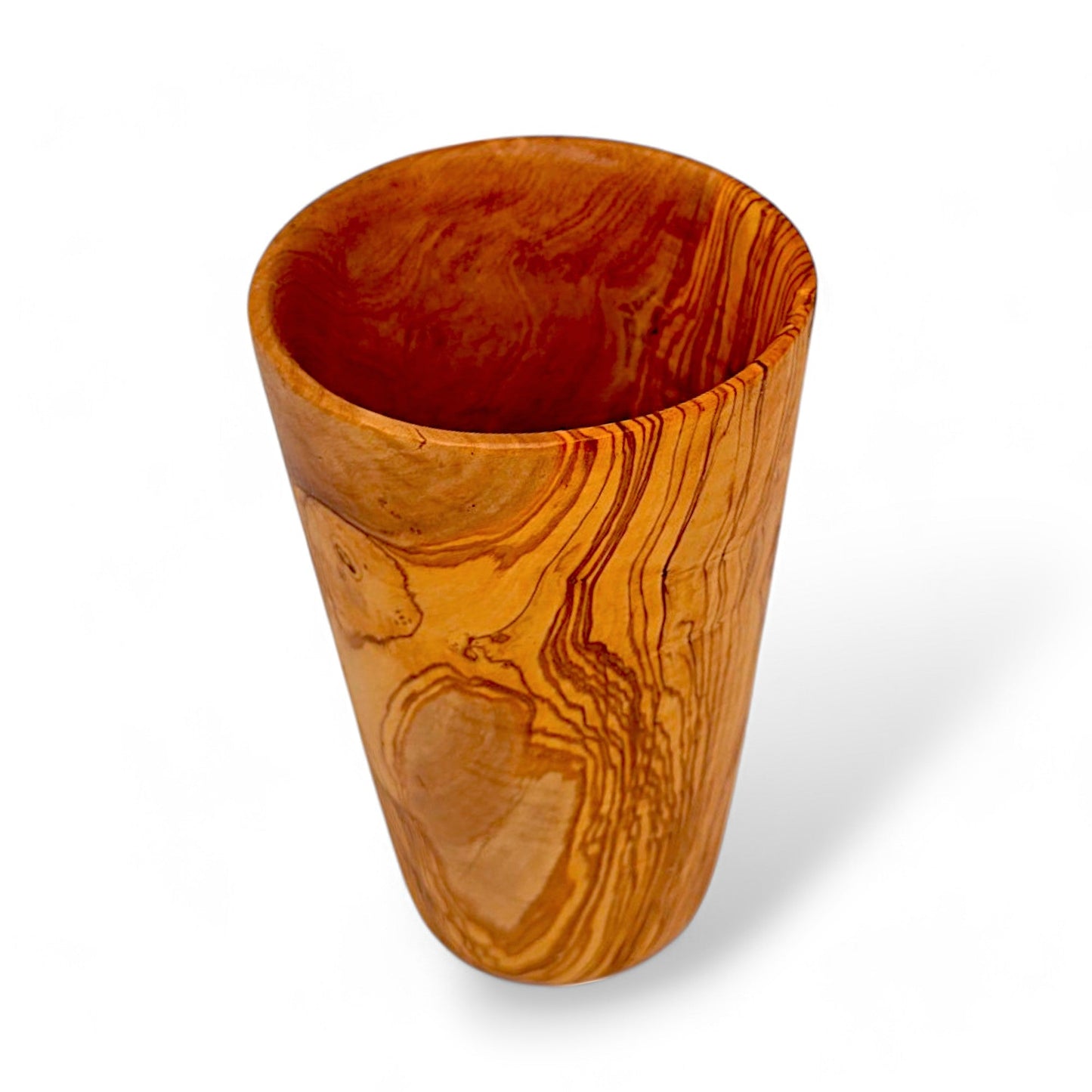 Luxury Solid Olive Wood Utensil Holder | Rustic Kitchen Utensil Crock