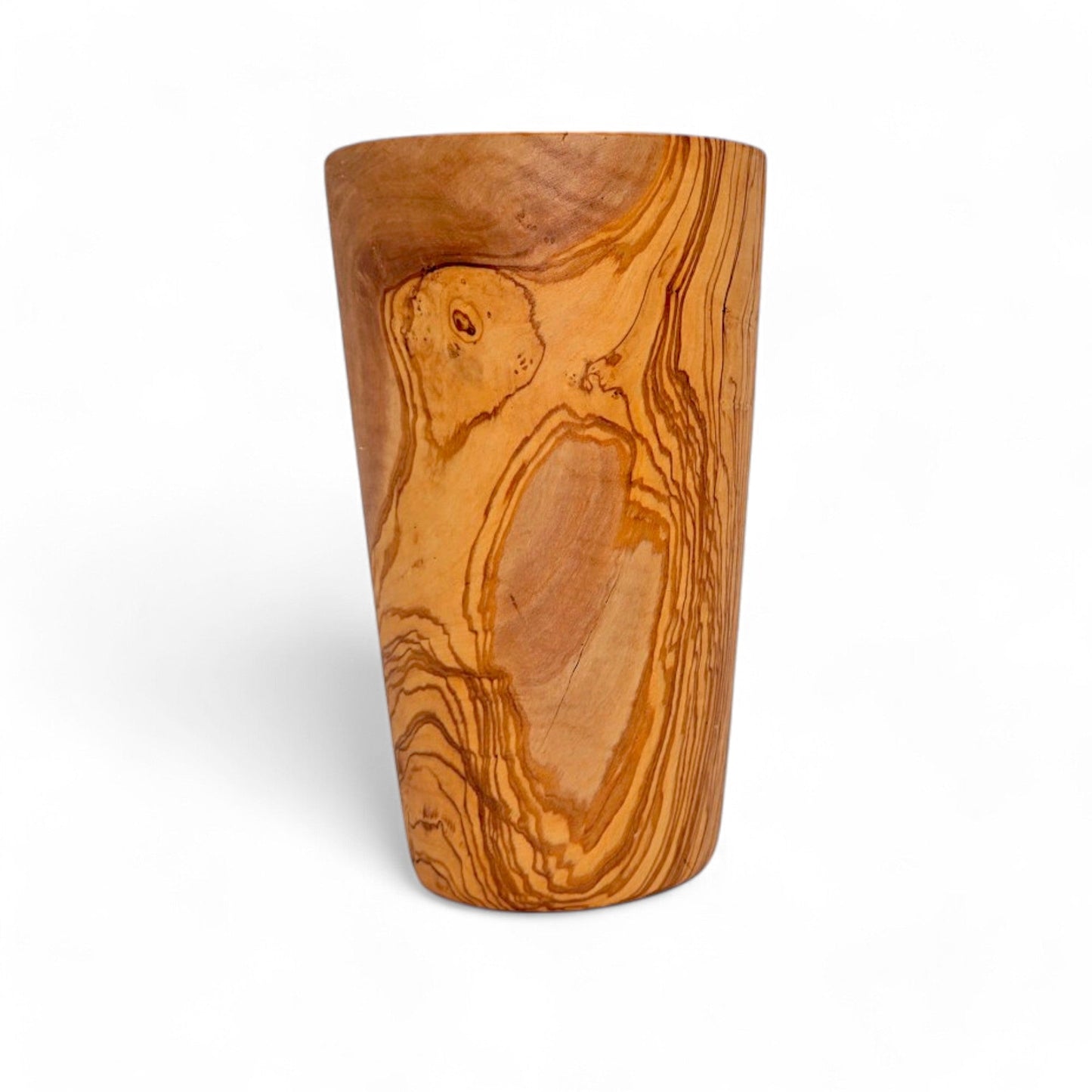 Luxury Solid Olive Wood Utensil Holder | Rustic Kitchen Utensil Crock