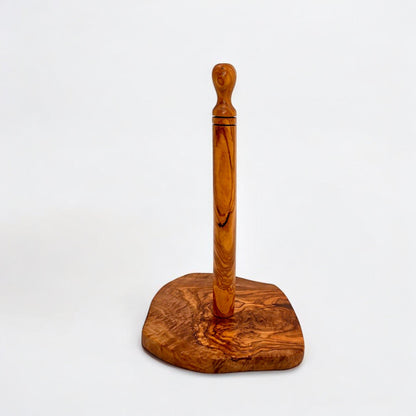Olive Wood Kitchen Paper Roll Holder 30 cm