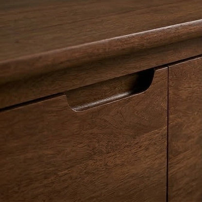 Norway Dark Walnut TV stand and media unit by Fishe and Lilly, featuring a sleek modern design with storage compartments.