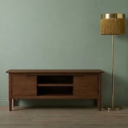 Dark walnut Fishe and Lilly TV stand and media unit with sleek design, storage compartments, and modern style.