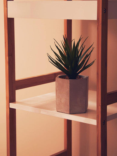ARLA 3 Tier Bathroom Shelf Unit | Freestanding Bathroom Storage Shelf with Birchwood Frame