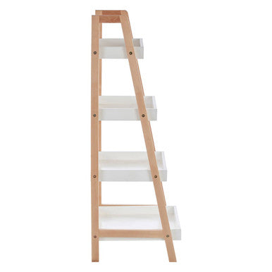 ARLA 4 Tier Birch Wood Bathroom Shelf Unit | Freestanding Bathroom Storage Shelf