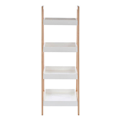ARLA 4 Tier Birch Wood Bathroom Shelf Unit | Freestanding Bathroom Storage Shelf