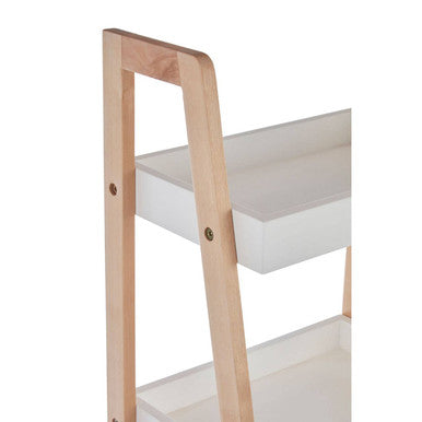 ARLA 4 Tier Birch Wood Bathroom Shelf Unit | Freestanding Bathroom Storage Shelf