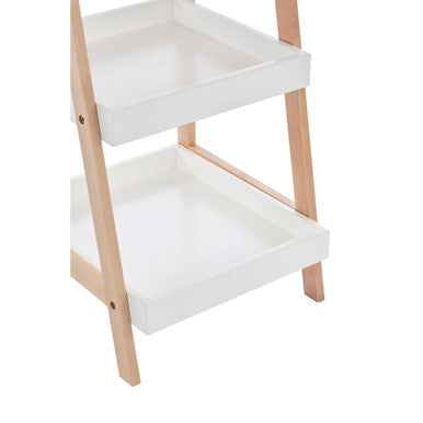 ARLA 4 Tier Birch Wood Bathroom Shelf Unit | Freestanding Bathroom Storage Shelf