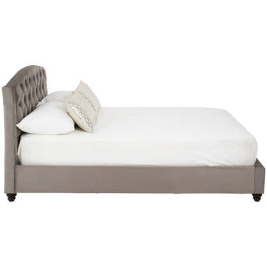 Orsina Josephine Steel Shade Double Bed with sleek metal frame and stylish headboard, designed for comfortable double sleeping space.