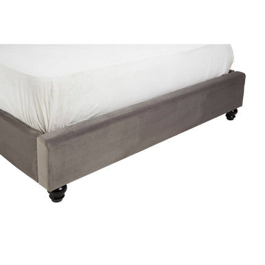 Orsina Josephine Steel Shade Double Bed with sleek metal frame and modern design, shown with a double mattress and bedding.