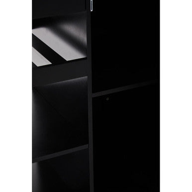 Frankfurt Black Kitchen Trolley | Rolling Kitchen Island with Drawer & Cabinet