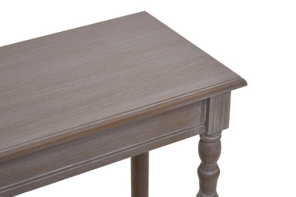Orsina Heritage natural pine wood console table with lower storage shelf, modern design for entryway or living room decor.