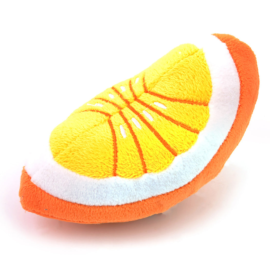 Gooddog Plush Squeaky Dog Toy | Cute Fruit-Shaped Interactive Toy for Dogs & Puppies
