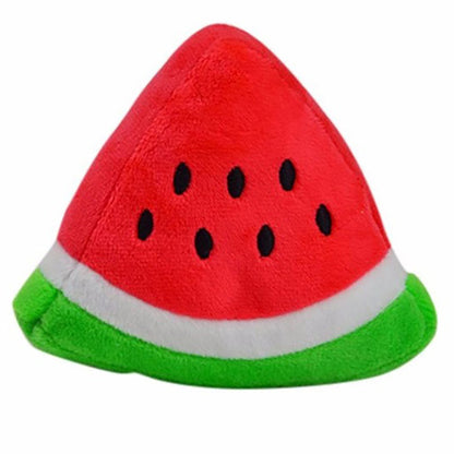 Gooddog Plush Squeaky Dog Toy | Cute Fruit-Shaped Interactive Toy for Dogs & Puppies