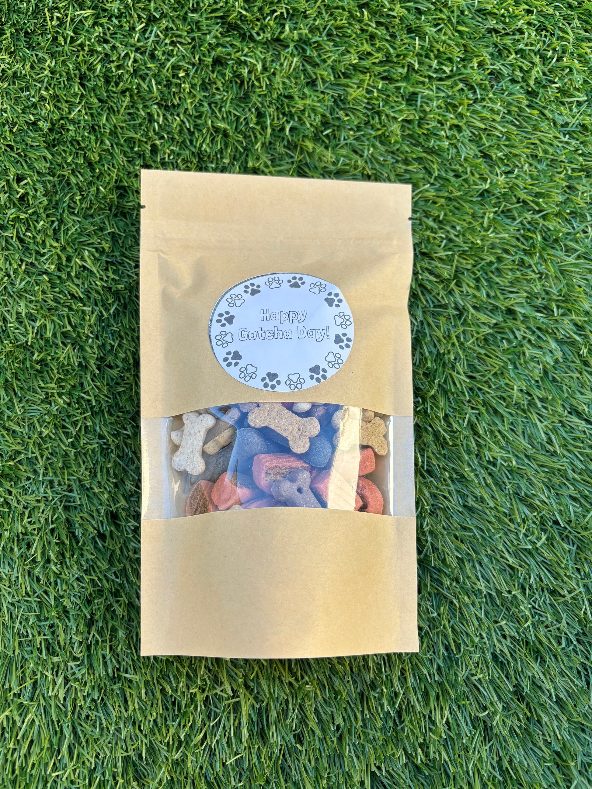 Happy Barkday Treat Pick n Mix chocolate treats by The Bonnie Hound in a 150g bag, showing assorted chocolate treats for dogs.